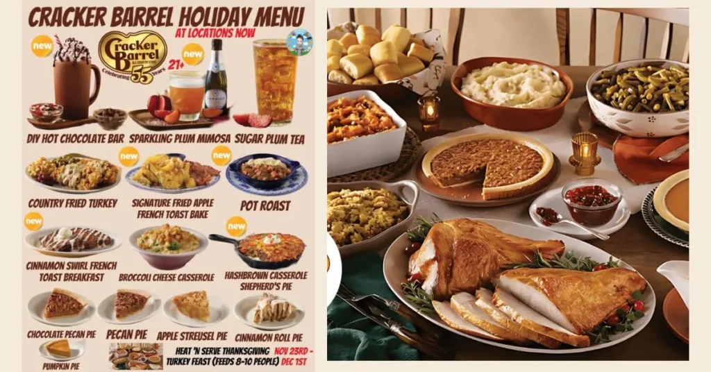 Cracker Barrel New for Holiday Menu & Price USA