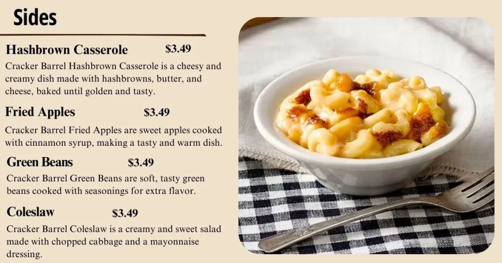 Cracker Barrel Sides Menu & Price USA