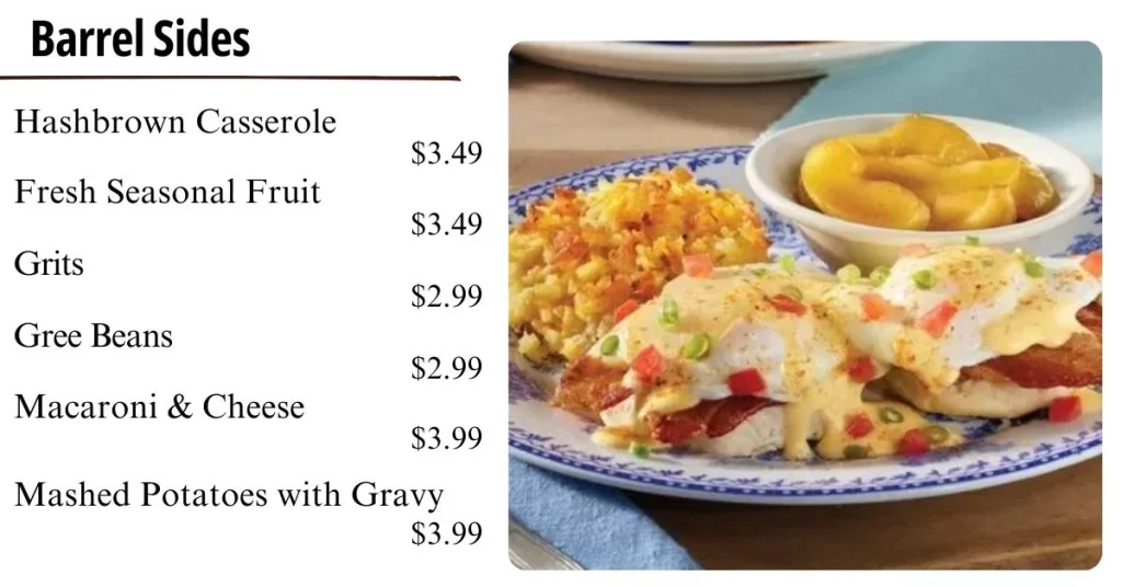 Cracker Barrel Sides Menu