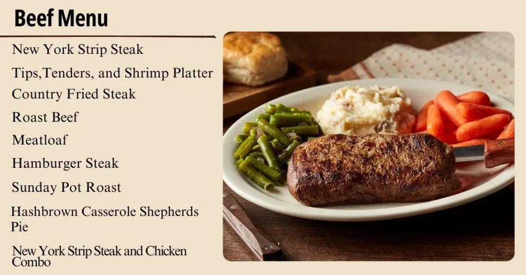 Cracker Barrel Beef Menu