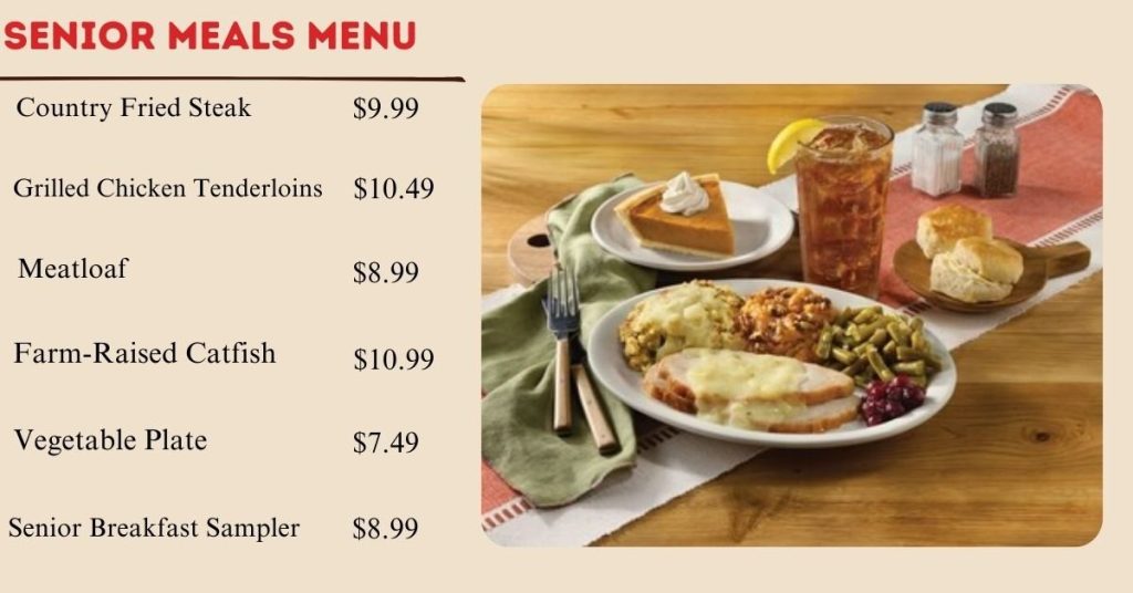 Cracker Barrel Senior Meals Menu prices